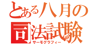 とある八月の司法試験（サーモグラフィー）