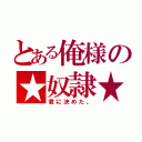 とある俺様の★奴隷★（君に決めた。）