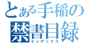 とある手稲の禁書目録（インデックス）