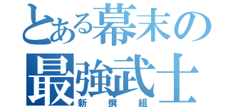 とある幕末の最強武士（新撰組）