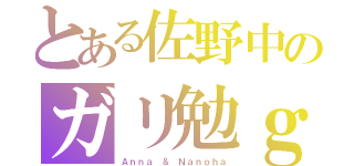 とある佐野中のガリ勉ｇｉｒｌｓ（Ａｎｎａ ＆ Ｎａｎｏｈａ）