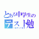 とある中学生のテスト勉強（一応やってます）