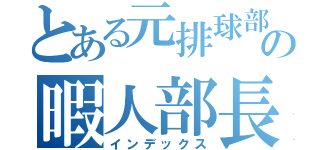 とある元排球部の暇人部長（インデックス）