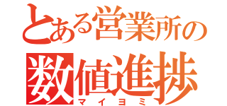 とある営業所の数値進捗（マイヨミ）