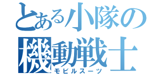 とある小隊の機動戦士（モビルスーツ）