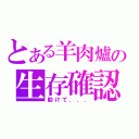 とある羊肉爐の生存確認（助けて．．．）