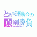 とある運動会の真剣勝負（栄光の旗勝ち取れ！）