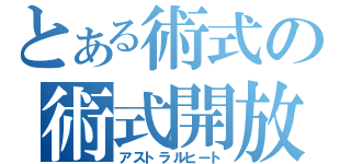 とある術式の術式開放（アストラルヒート）