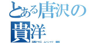 とある唐沢の貴洋（石橋アキ江　ムハンマド　擁護）