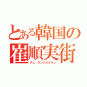 とある韓国の崔順実街（チェ・スンシルタウン）