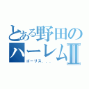 とある野田のハーレムⅡ（ゴーリス．．．）