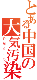 とある中国の大気汚染Ⅱ（ＰＭ２．５）