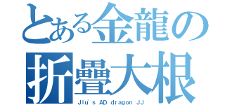 とある金龍の折疊大根（Ｊｉｕ'ｓ ＡＤ ｄｒａｇｏｎ ＪＪ）