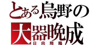 とある烏野の大器晩成（日向翔陽）