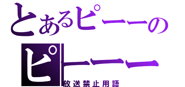 とあるピーーのピーーー（放送禁止用語）