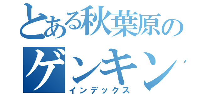 とある秋葉原のゲンキング（インデックス）