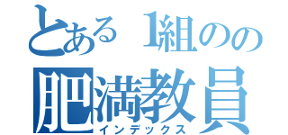 とある１組のの肥満教員（インデックス）