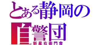 とある静岡の自警団（新星右衞門會）