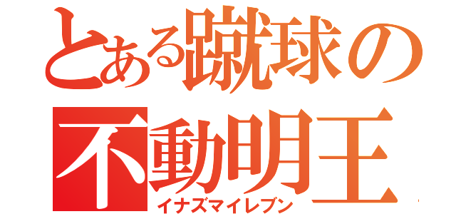 とある蹴球の不動明王（イナズマイレブン）