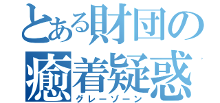 とある財団の癒着疑惑（グレーゾーン）