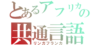 とあるアフリカの共通言語（リンガフランカ）