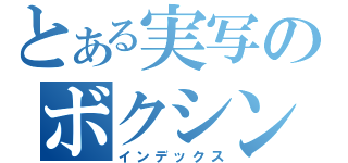 とある実写のボクシング（インデックス）