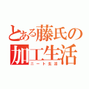 とある藤氏の加工生活（ニート生活）