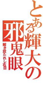 とある輝大の邪鬼眼Ⅱ（解き放たれし右目）