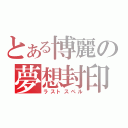 とある博麗の夢想封印（ラストスペル）