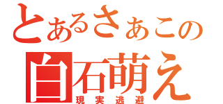 とあるさぁこの白石萌え（現実逃避）