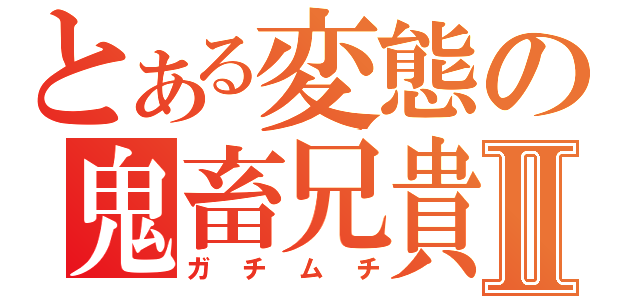 とある変態の鬼畜兄貴Ⅱ（ガチムチ）