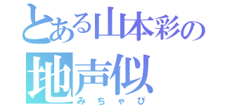 とある山本彩の地声似（みちゃぴ）