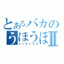 とあるバカのうほうほⅡ（インデックス）