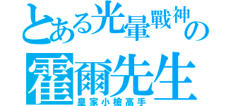 とある光暈戰神の霍爾先生（皇家小槍高手）