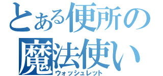 とある便所の魔法使い（ウォッシュレット）