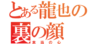 とある龍也の裏の顔（本当の心）