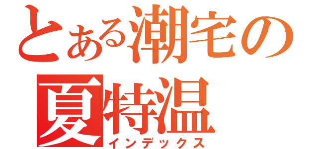 とある潮宅の夏特温（インデックス）