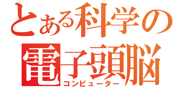 とある科学の電子頭脳（コンピューター）