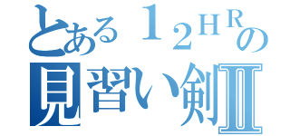 とある１２ＨＲの見習い剣士Ⅱ（）