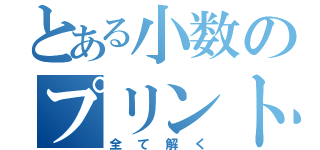 とある小数のプリント（全て解く）