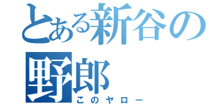 とある新谷の野郎（このヤロー）