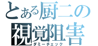 とある厨二の視覚阻害（ダミーチェック）