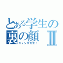 とある学生の裏の顔Ⅱ（ニャンコ先生！）