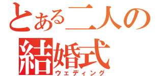 とある二人の結婚式（ウェディング）