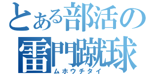 とある部活の雷門蹴球（ムホウチタイ）