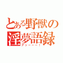 とある野獣の淫夢語録（アッーーー！）