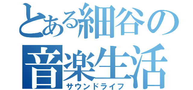 とある細谷の音楽生活（サウンドライフ）