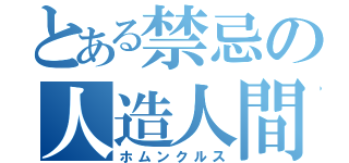 とある禁忌の人造人間（ホムンクルス）