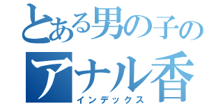 とある男の子のアナル香水（インデックス）