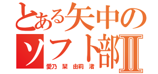 とある矢中のソフト部Ⅱ（愛乃 栞 由莉 渚）